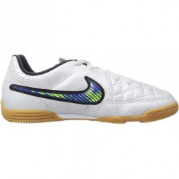 Nike Jr. Tiempo Rio II - Botas de fútbol - (White/Volt-Soar-Black)